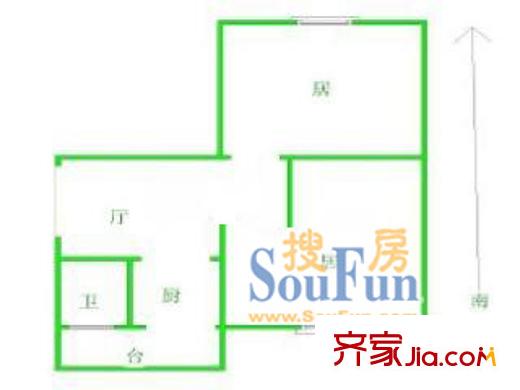 華高新苑北苑戶型圖上海 華高新苑(北苑) 戶型圖 2室1廳1衛(wèi)1廚