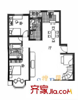 華高新苑北苑戶型圖上海 華高新苑(北苑) 戶型圖 2室2廳1衛(wèi)1廚