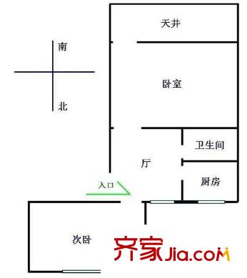 通河一村2室1厅1卫1厨