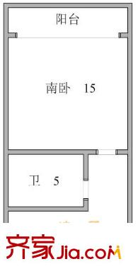 航华二村三街坊户型图上海 驰骋小区 户型图 1室1卫1厨