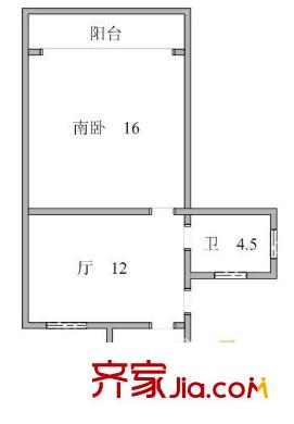 航华二村三街坊户型图上海 驰骋小区 户型图 1室1厅1卫1厨