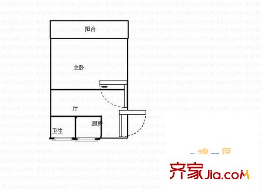 通河一村1室1厅1卫1厨