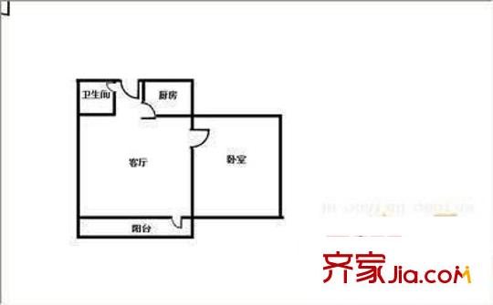 高南新村戶型圖戶型圖 1室1廳1衛(wèi)1廚