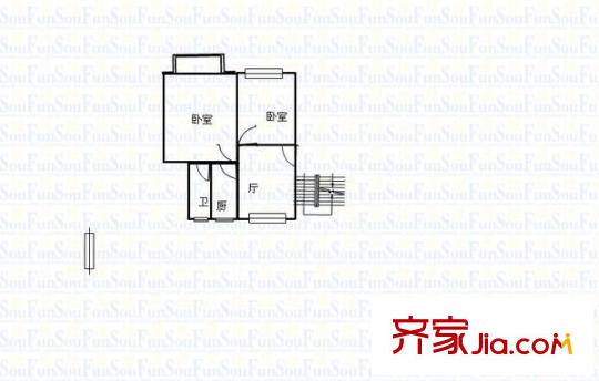 高南新村戶型圖戶型圖 2室1廳1衛(wèi)1廚