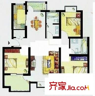 凌兆玉蘭苑戶型圖戶型圖 3室2廳2衛(wèi)1廚