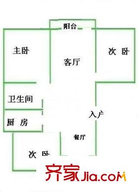 凌兆玉蘭苑戶型圖戶型圖 3室2廳2衛(wèi)1廚