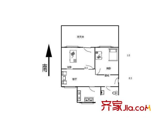 凌兆玉蘭苑戶型圖戶型圖 1室1廳1衛(wèi)1廚