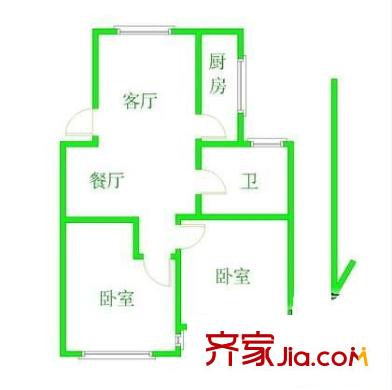 界龍陽光苑(西區(qū))戶型圖界龍陽光苑(西區(qū)) 2室 戶型圖 2室1廳1衛(wèi)1廚
