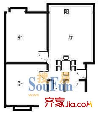 上海 虹城公寓 户型图
