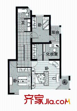 今達(dá)花園戶型圖戶型圖 4室2廳2衛(wèi)1廚