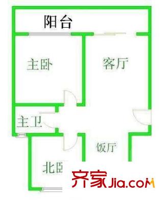 今達(dá)花園戶型圖戶型圖 2室2廳1衛(wèi)1廚