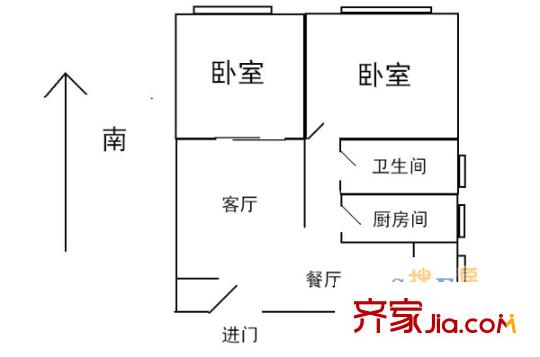 東陸新村二街坊戶型圖上海 東陸二街坊 戶型圖 2室2廳1衛(wèi)1廚