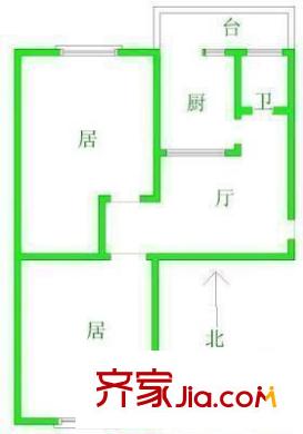 金楊新村十街坊 2室 戶型圖