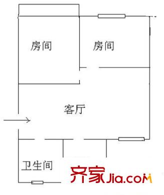 金楊新村十街坊 2室 戶型圖