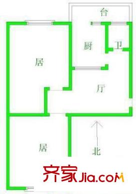 金楊新村十街坊 2室 戶型圖