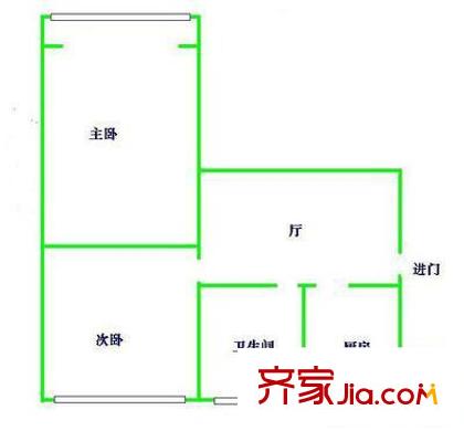 金楊新村十街坊 2室 戶型圖