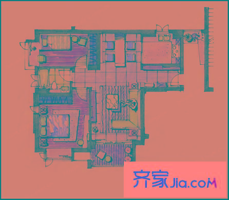 明园森林都市三期涵翠苑户型图明园森林都市三期涵翠苑 2室 户型图 2室2厅2卫1厨