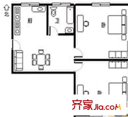 南新四村戶型圖戶型圖 2室1廳1衛(wèi)1廚