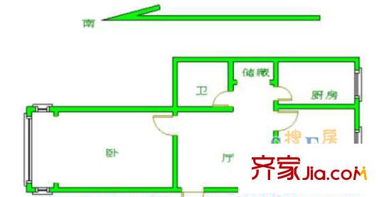 南新四村戶型圖戶型圖 2室2廳1衛(wèi)1廚