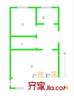 南新四村戶型圖戶型圖 2室1廳1衛(wèi)1廚