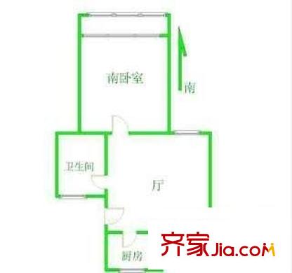 南新四村戶型圖戶型圖 1室1廳1衛(wèi)1廚