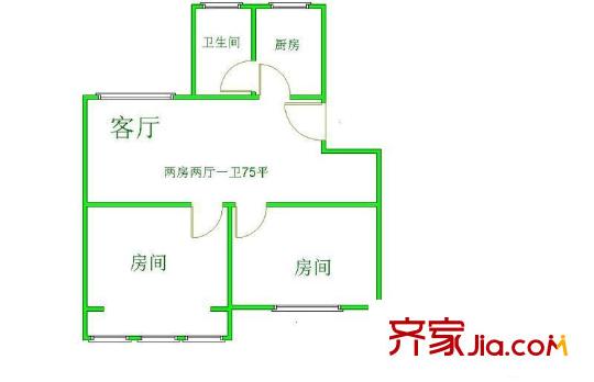 香泉苑 2室 户型图