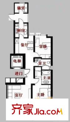上海 经典茂名公寓 户型图