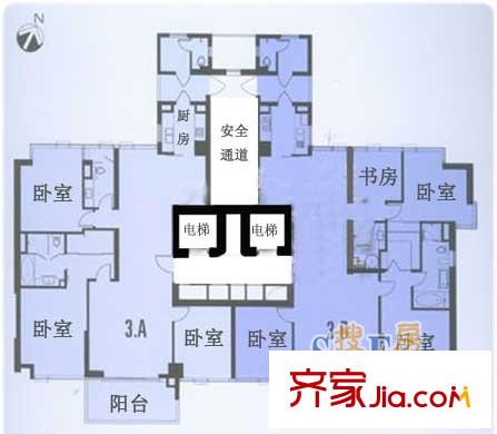 上海 经典茂名公寓 户型图