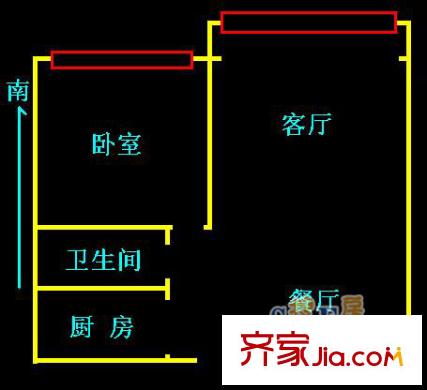 上海 濱江龍居苑1室   戶型圖