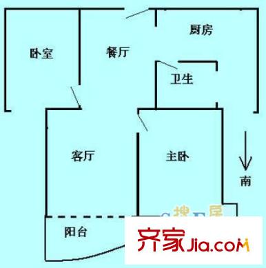 濱江龍居苑2室2廳1衛(wèi)1廚