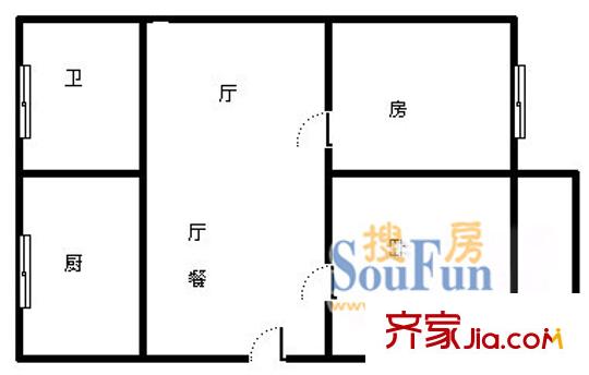瑞禾明苑2室2廳1衛(wèi)1廚