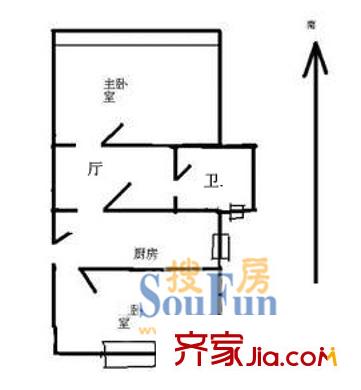 上海 王家宅小區(qū)2室 戶型圖
