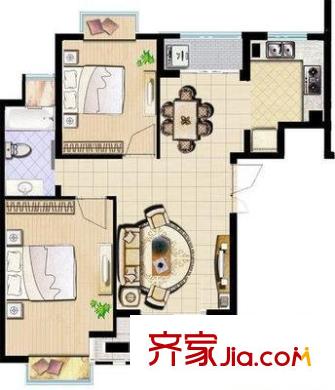 中匯花園惠南戶型圖中匯花苑 3室 戶型圖 3室1廳1衛(wèi)1廚