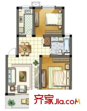 中匯花園惠南戶型圖中匯花苑 3室 戶型圖 3室1廳1衛(wèi)1廚
