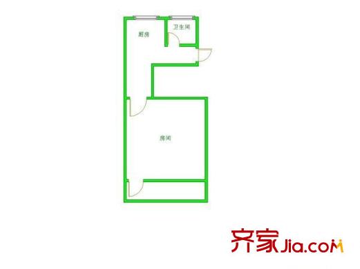 普育西路老式公房 1室 户型图