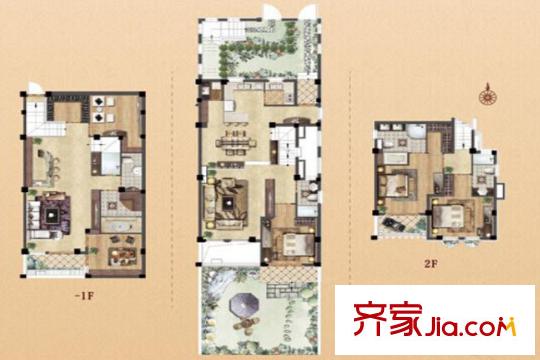 同潤藍(lán)美俊庭別墅157下疊 3室2廳3衛(wèi)1廚