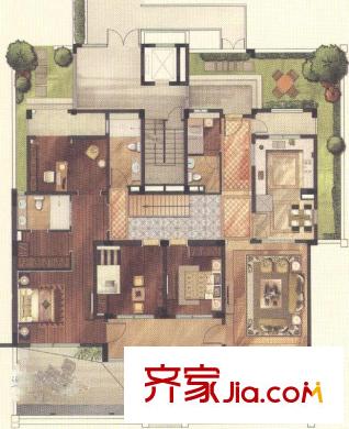 尚東鼎G戶(hù)型一層 2室2廳3衛(wèi)1廚