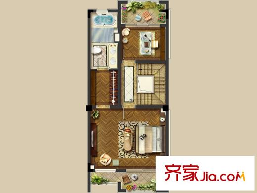 佘山珑原花海间户型图联排三层户型图 3室2厅3卫1厨