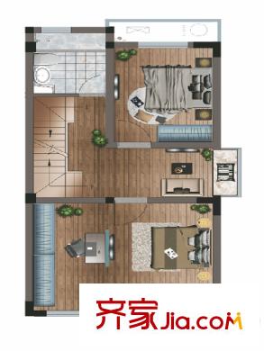 上海檀香灣聯(lián)排別墅2F 4室2廳3衛(wèi)1廚