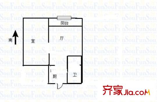 永業(yè)小區(qū) 1室 戶型圖