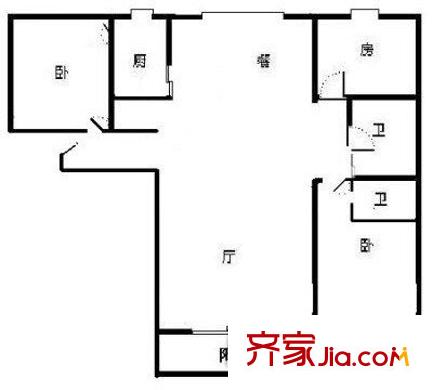 永業(yè)小區(qū) 3室 戶型圖