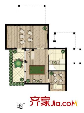 天和湖濱藝墅KXL戶型地下室 4室3廳4衛(wèi)1廚