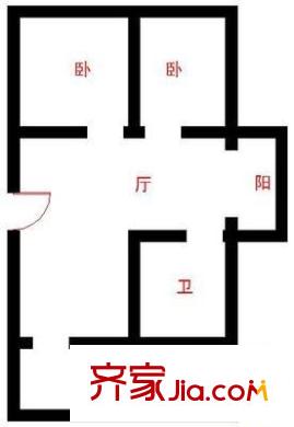 昌鑫协和园 2室 户型图