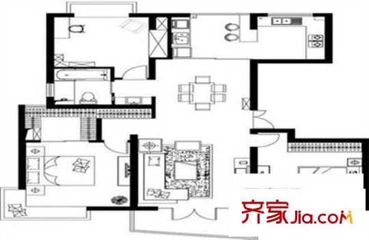 昌鑫协和园 3室 户型图