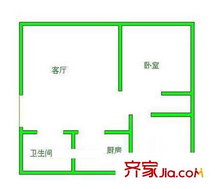 闵浦新苑六村户型图户型图 2室1厅1卫1厨
