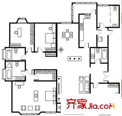 上海 金汇豪庭 户型图