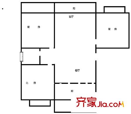 上海 阳光星期八(阳光美景城)3室 户型图