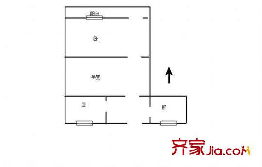 长风四村户型图 户型图 2室1厅1卫1厨
