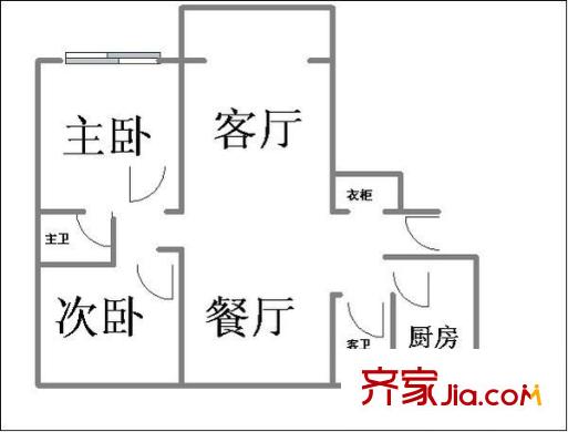 中通雅苑 4室 户型图