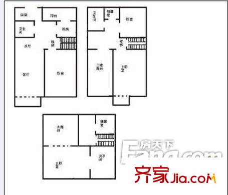 曙光北苑戶型圖戶型圖 3室1廳1衛(wèi)1廚